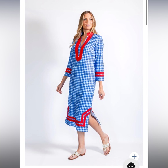 Sail to Sable lovely red, white and blue caftan. Large is sold out everywhere. - Picture 1 of 4
